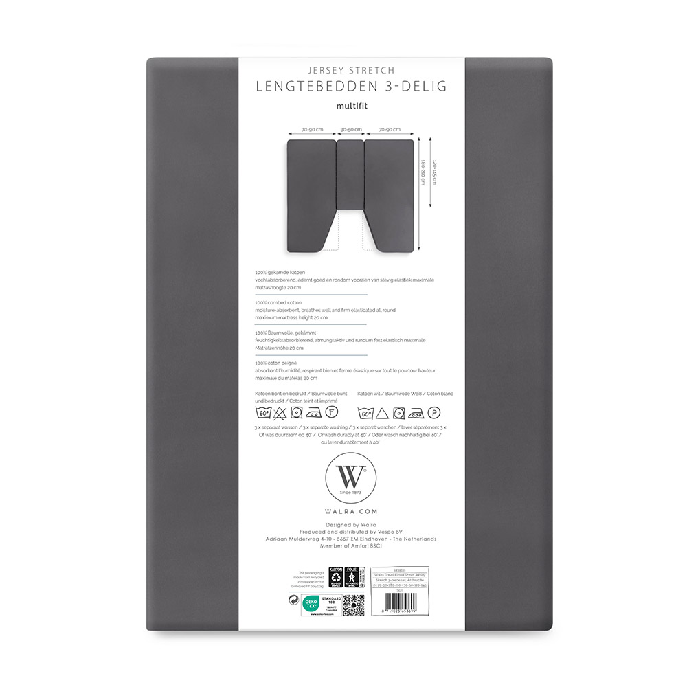 WALRA Spannbettlaken Set Jersey Multifit Heck Bett 3 Teilig OEKOTEX Baumwolle - Bild 30 von 30