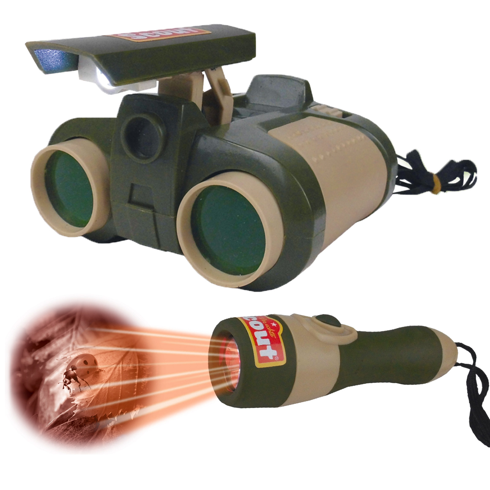 Fernglas Set für Kinder 6 Stück Kinder Fernglas Handkurbel Taschenlampe...