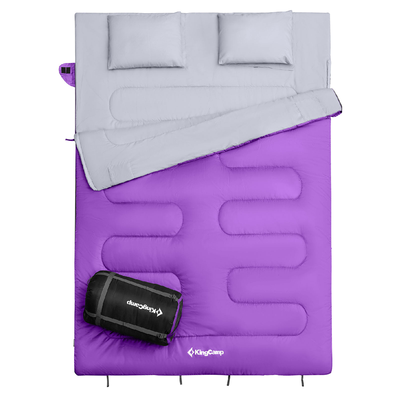KINGCAMP Deckenschlafsack Oxygen 250 D 2 Personen Doppel Schlafsack XL Lang -3°C - Bild 19 von 37