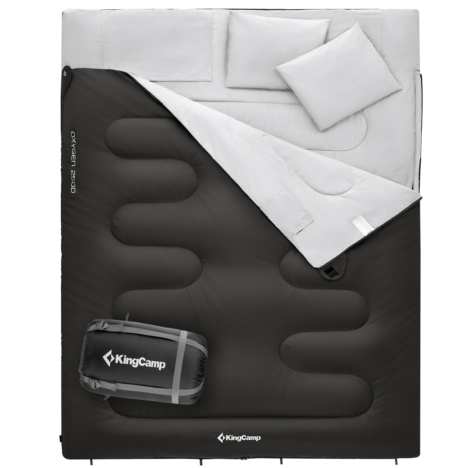 KINGCAMP Deckenschlafsack Oxygen 250 D 2 Personen Doppel Schlafsack XL Lang -3°C - Bild 8 von 37