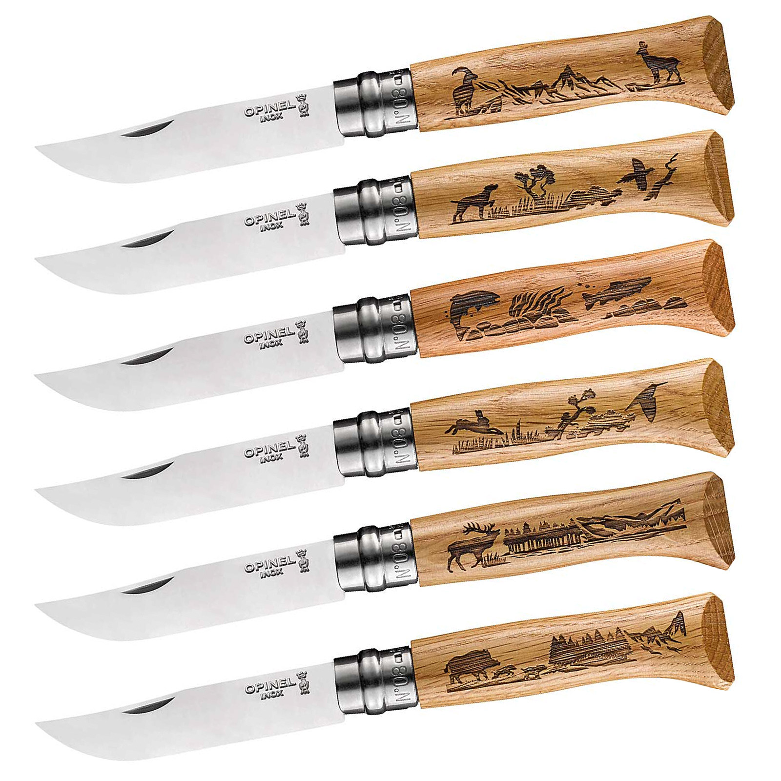 Opinel Pocket Knife Animalia 08 Animal Print Folding Knife Camping Stainless Steel Wood eBay