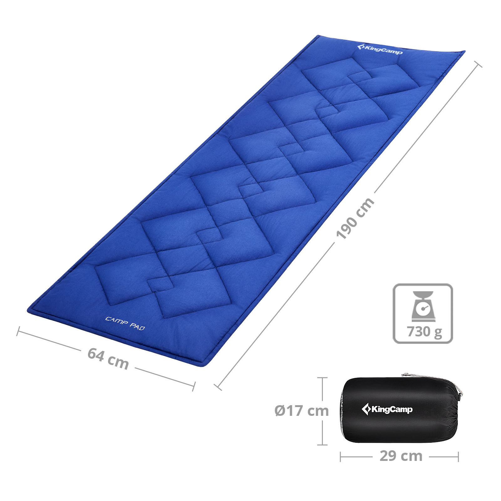 KINGCAMP Feldbettauflage Camp Pad Camping Klappbett Bezug Decke 100% Baumwolle - Bild 10 von 23