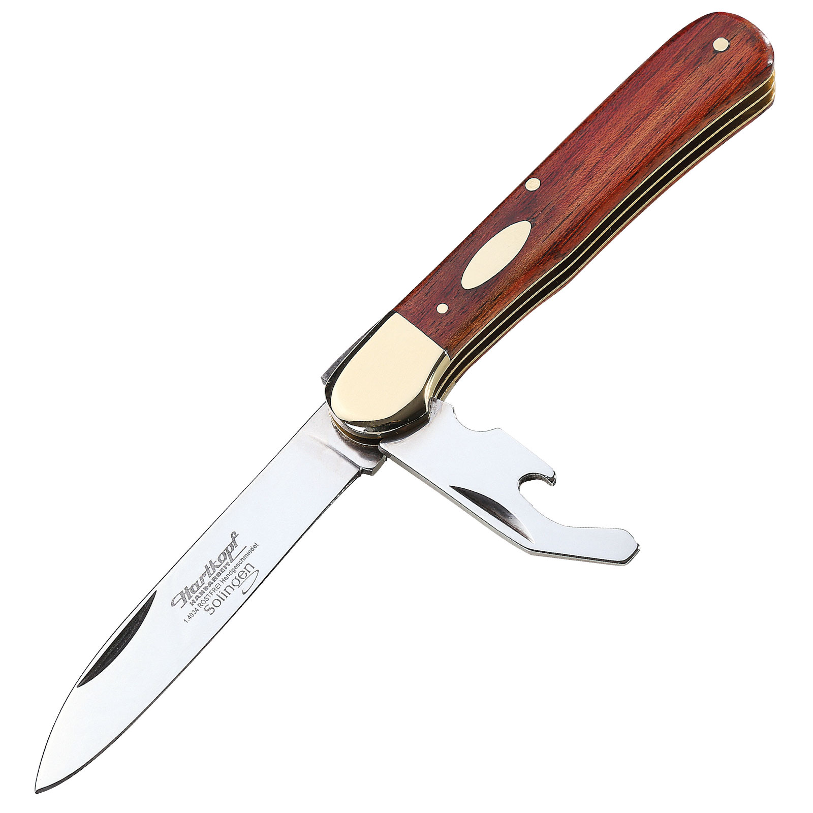 One Size Braun Hartkopf Jagd-Taschenmesser Messer