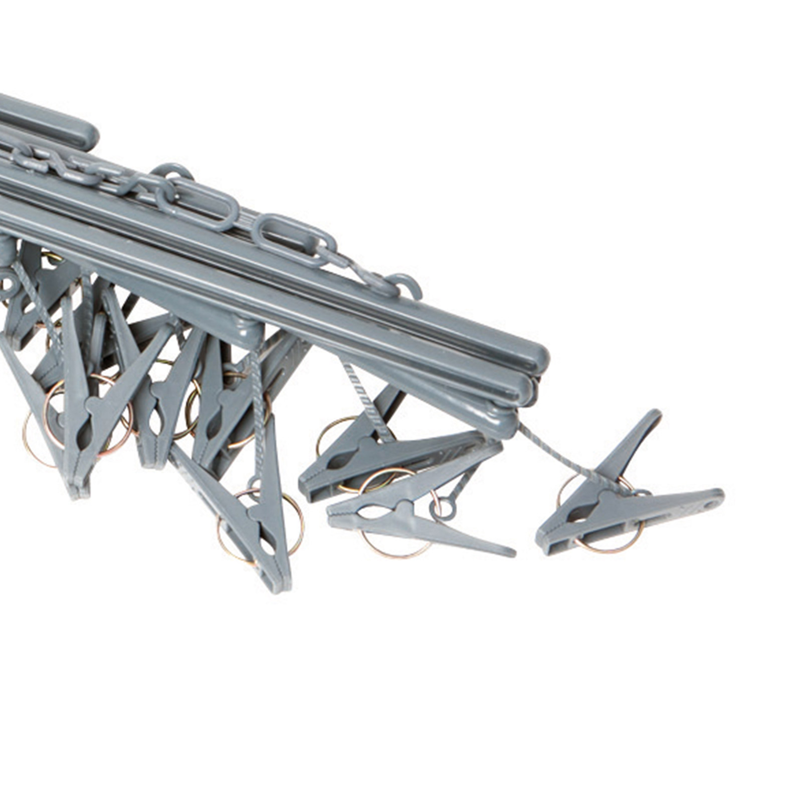 BO-CAMP Mini Wäschespinne Camping Wäscheständer Wäsche Leine Trockner