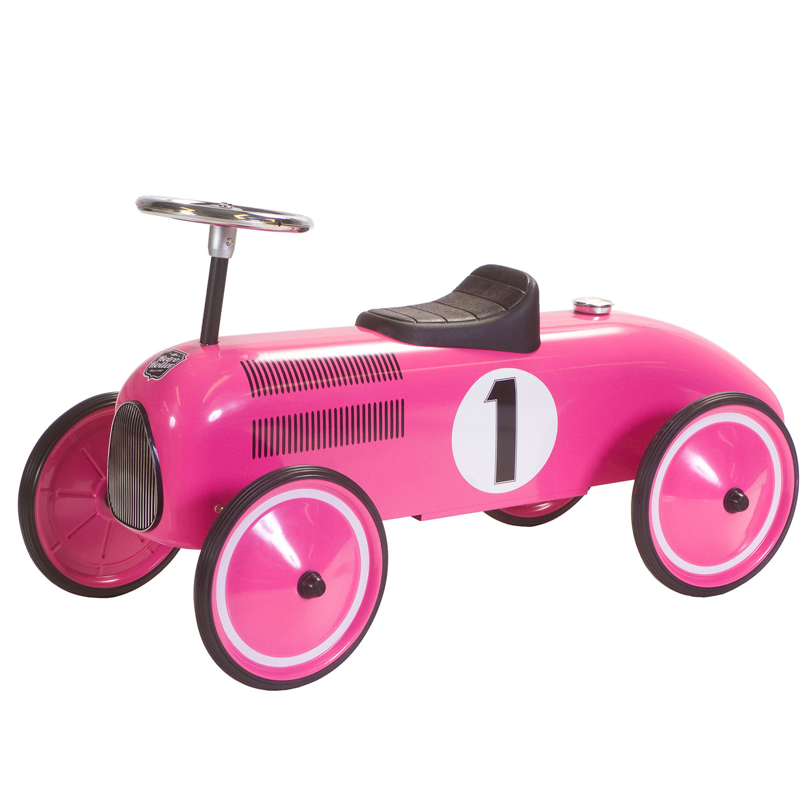Retro Rutschauto Kinderauto Kinder Aufsitz Auto mit Schubstange Farbwahl 