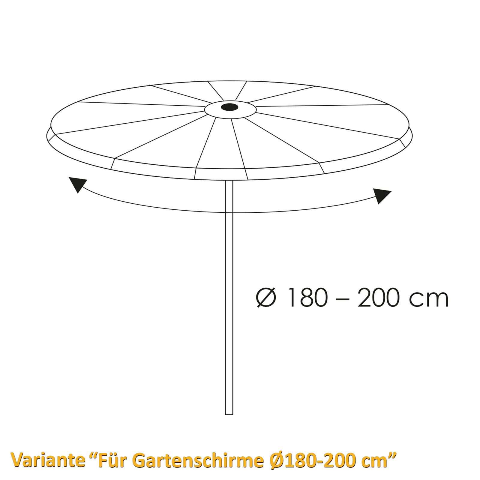 WEHNCKE Fiesta Jardín Funda Protectora Parasol Cubierta Campana 420D - Imagen 8 de 10