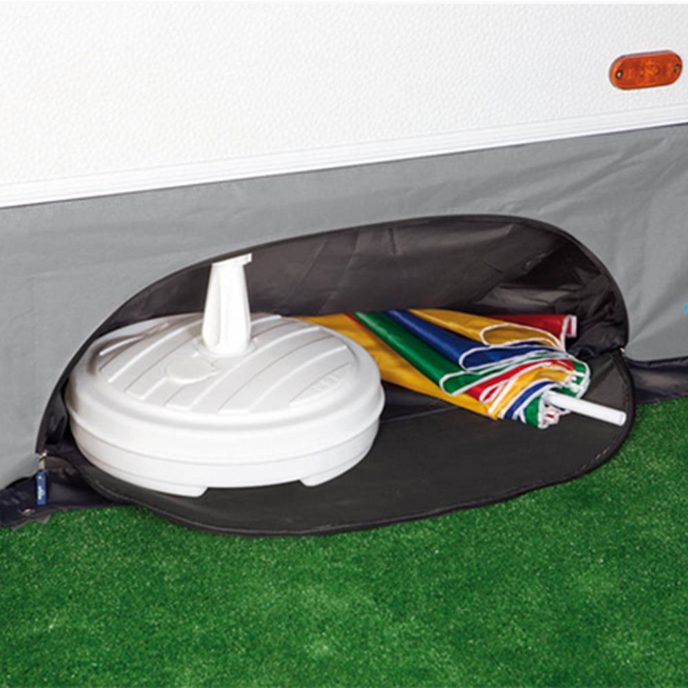 BO-CAMP Bodenschürze Wohnwagenschürze Hänge Schrank Rad Sonnen Schutz Camping