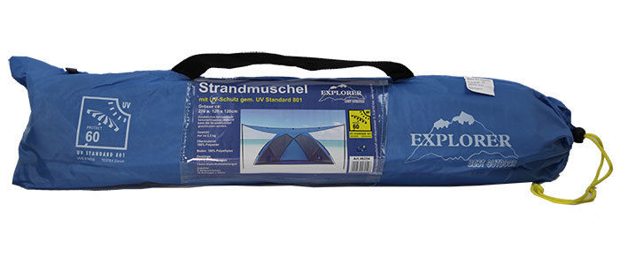 explorer automatik strandmuschel uv schutz 80