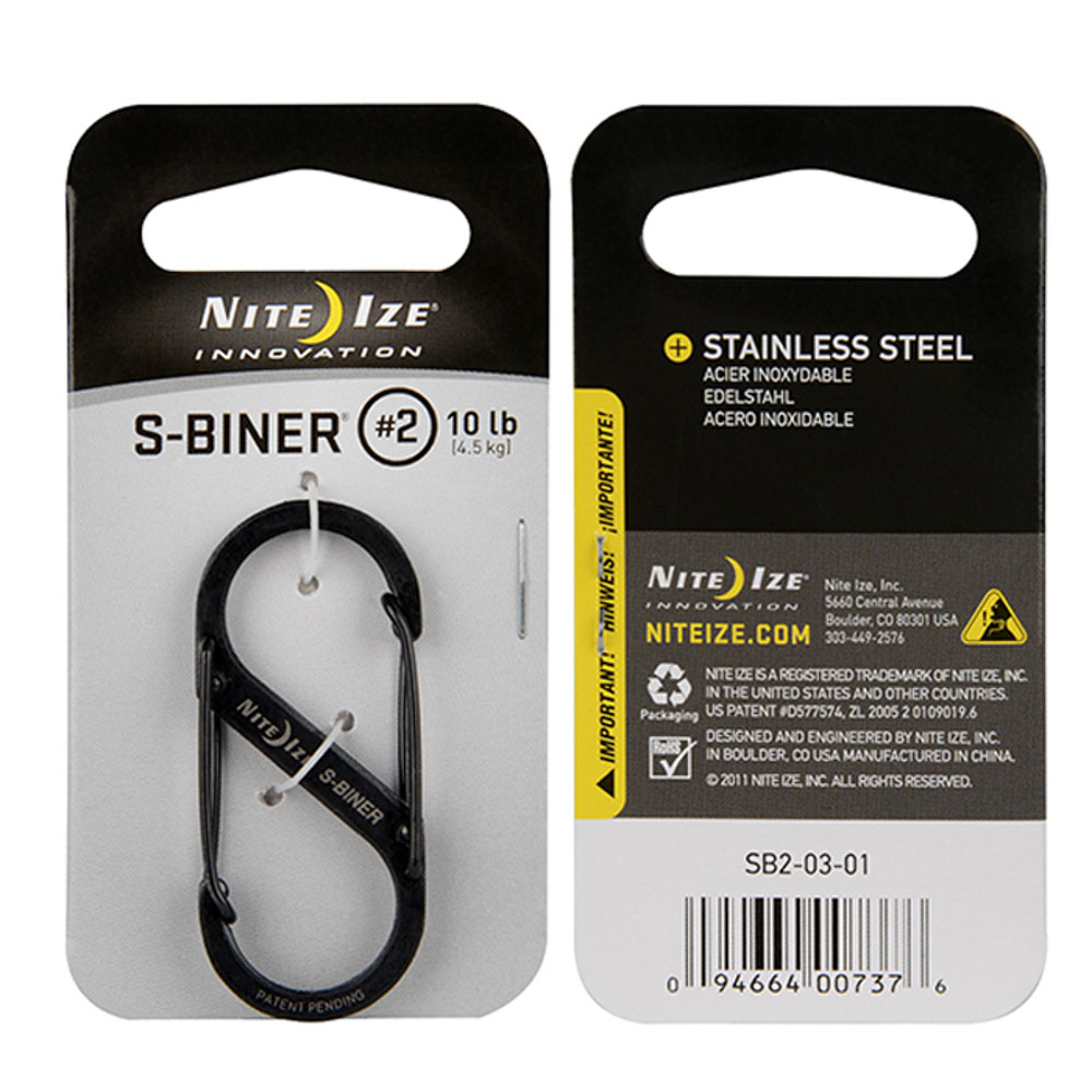 NITE IZE S-Biner Mini Doppelkarabiner Schnapp Haken Karabiner Schlüssel Anhänger