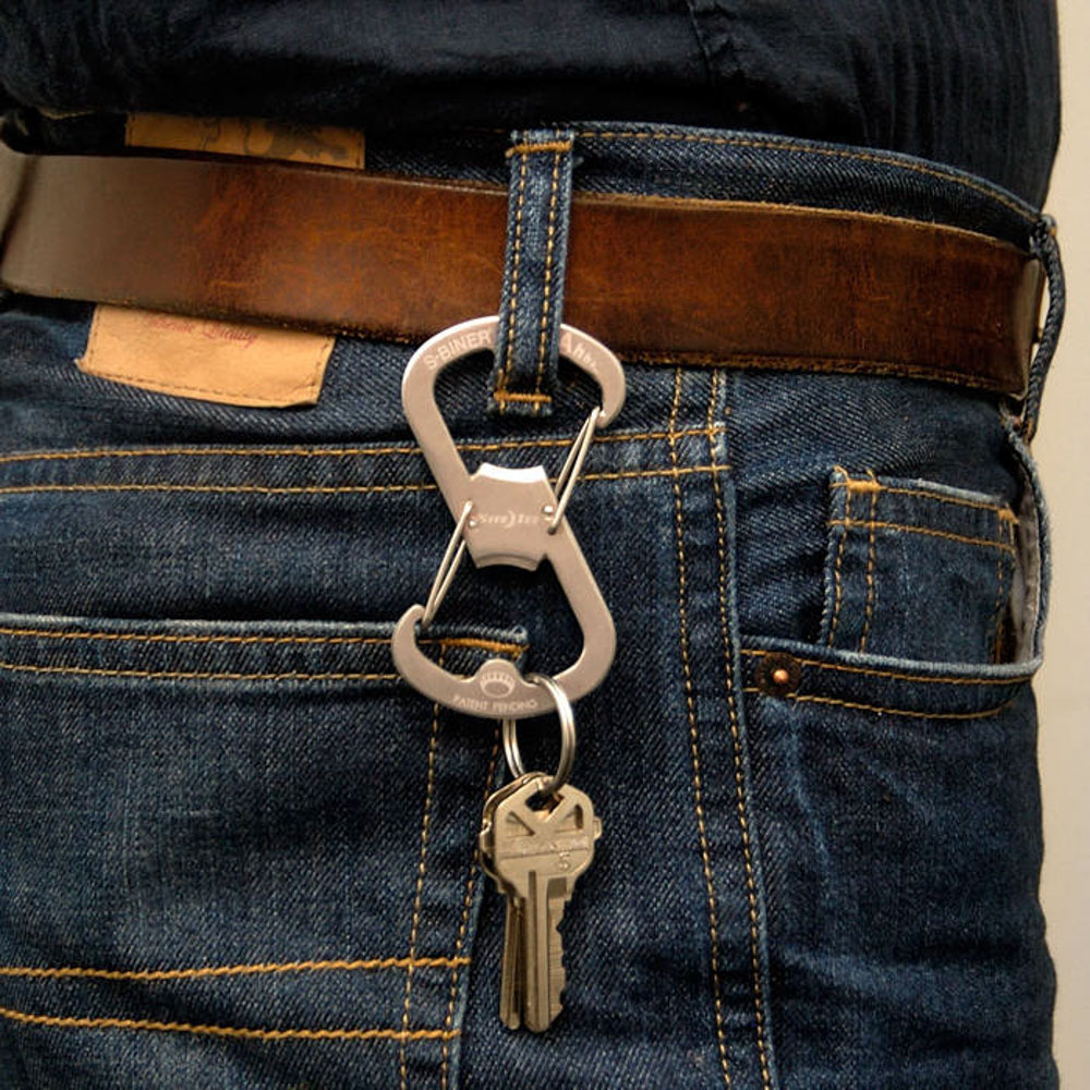 NITE IZE S-Biner Ahhh Edelstahl - Doppelkarabiner Schnapp Haken - Flaschenöffner