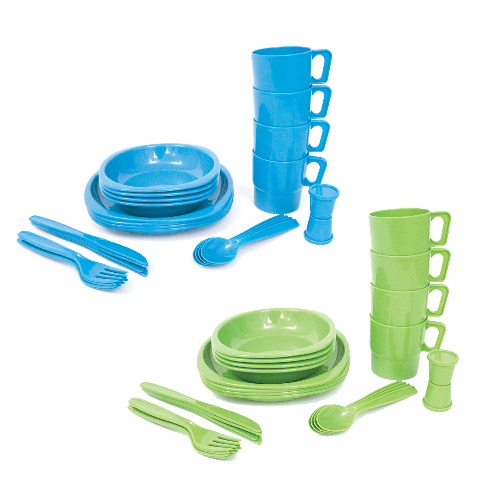 VANGO Bamboo Camping Geschirr Set 8tlg Bambus Reise Essgeschirr Teller
